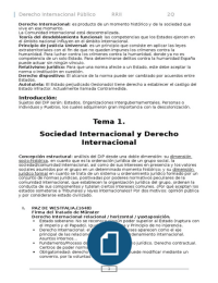 DIP. Tema 1. Sociedad internacional y Derecho Internacional