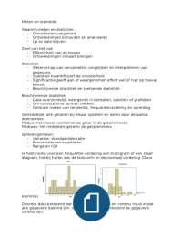 samenvatting voor tentamen meten en statistiek