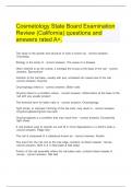 Cosmetology State Board Examination Review (California) questions and answers rated A+.