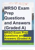 MRSO Exam Prep Questions and Answers (Graded A)