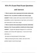 SOA PA Exam Final Exam Questions and Answers 2024