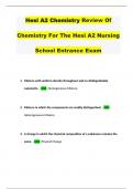 Hesi A2 Chemistry Review Of Chemistry For The Hesi A2 Nursing School Entrance Exam