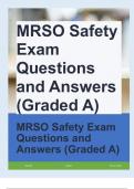 MRSO Safety Exam Questions and Answers (Graded A)
