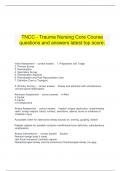  TNCC - Trauma Nursing Core Course questions and answers latest top score.