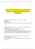 TNCC Trauma Nursing Core Course 7th Edition  questions and answers well illustrated.