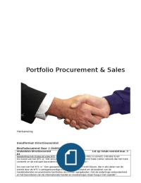 Procurement & Sales performance toets portfolio