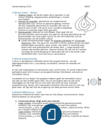 Samenvatting Cross Cultural Communication (CCCN)