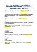 NSG 210 PERFUSION 2024 TEST WITH  COMPLETE QUESTIONS AND CORECT  ANSWERS (100% PASSED)