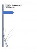TPF3704 Assignment 51 PORTFOLIO (COMPLETE ANSWERS) 2024 (169262) - DUE 29 August 2024 ;100% TRUSTED workings, explanations and solutions.