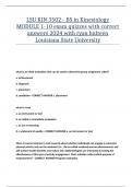 LSU KIN 3502 - BS in Kinesiology MODULE 1-10 exam quizzes with correct answers 2024 | ryan hulteen | Louisiana State University