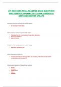 ATI MED SURG FINAL PRACTICE EXAM QUESTIONS  AND VERIFIED ANSWERS TEST BANK GRADED A+  2024-2025 NEWEST UPDATE How do you check an AV fistula or AV graft for patency  By checking for thrill or bruit When should you contact the provider after dialysis  If