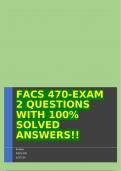 FACS 470-EXAM 2 QUESTIONS WITH 100% SOLVED ANSWERS!!