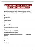 MGT 340-EXAM 1 WITH COMPLETE QUESTIONS AND ANSWERS 