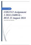 COS1512 Assignment 3 2024 (160814) - DUE 23 August 2024