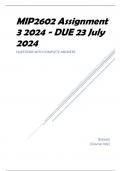 MIP2602 Assignment 3 2024 - DUE 23 July 2024