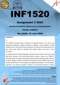 INF1520 Assignment 3 (COMPLETE ANSWERS) 2024 - DUE 15 July 2024