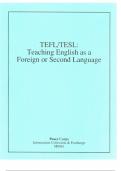 TEFL/TESL: Teaching English as a foreign or second language