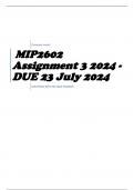 MIP2602 Assignment 3 2024 - DUE 23 July 2024