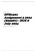 OPM1501 Assignment 3 2024 (839387) - DUE 8 July 2024