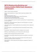 NETA Relationship-Building and Communication Skills Exam Questions and Answers