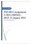 PYC4814 Assignment 3 2024 (580562) - DUE 15 August 2024