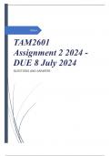 TAM2601 Assignment 2 2024 - DUE 8 July 2024