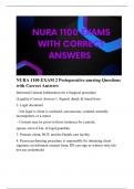 NURA 1100 EXAM 2 Perioperative nursing Questions with Correct Answers