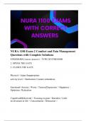 NURA 1100 Exam 2 Comfort and Pain Management Questions with Complete Solutions