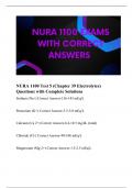 NURA 1100 Test 5 (Chapter 39 Electrolytes) Questions with Complete Solutions