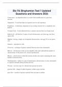 Bio 114 Binghamton Test 1 Updated Questions and Answers 2024