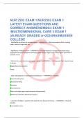 NUR 2502 EXAM 1/NUR2502 EXAM 1  LATEST EXAM QUESTIONS AND  CORRECT ANSWERS/MDC3 EXAM 1  /MULTIDIMENSIONAL CARE 3 EXAM 1  |ALREADY GRADED A+2024|RASMUSSEN  COLLEGE 