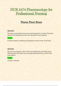 NUR 2474 Pharm Final Exam