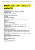 PN3 EXAM 3 QUESTIONS AND ANSWERS