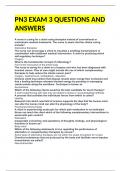 PN3 EXAM 3 QUESTIONS AND ANSWERS