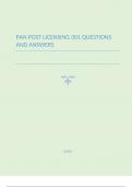 PAN POST LICENSING 301 QUESTIONS AND ANSWERS