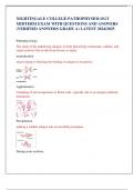 NIGHTINGALE COLLEGE PATHOPHYSIOLOGY  MIDTERM EXAM WITH QUESTIONS AND ANSWERS  (VERIFIED ANSWERS GRADE A) LATEST 2024/2025