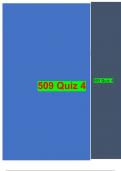 509 Quiz 4 with correct answers
