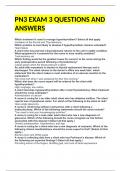 PN3 EXAM 3 QUESTIONS AND ANSWERS