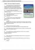 Community and Public Health Nursing 10th Edition Rector Test Bank All Chapters | A+ ULTIMATE GUIDE  