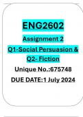 ENG2602 ASSIGNMENT 2 2024 ESSAY ANSWERS