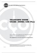 NCCCO TELESCOPIC BOOM  CRANE—SWING CAB (TLL) For Use in CCO Written Examinations