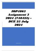  IOP4863 Assignment 3 2024 (748422) - DUE 25 July 2024