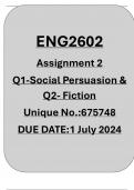 ENG2602 ASSIGNMENT 2 2024 ESSAY ANSWERS