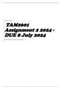 TAM2601 Assignment 2 2024 - DUE 8 July 2024