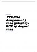 PYC4814 Assignment 3 2024 (580562) - DUE 15 August 2024