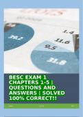 BESC EXAM 1 CHAPTERS 1-5 | QUESTIONS AND ANSWERS | SOLVED 100% CORRECT!!