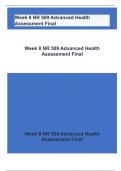 Week 8 NR 509 Advanced Health Assessment Final fully solved