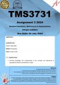 TMS3731 Assignment 3 (COMPLETE ANSWERS) 2024 - DUE 24 July 2024