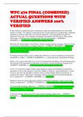 WPC 470 FINAL (COMBINED) ACTUAL QUESTIONS WITH VERIFIED ANSWERS 100% VERIFIED