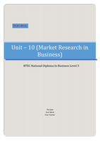 BTEC Business Unit 10, Market Research in Business P3 M1 M2 D1 (Plan market research for a selected product/service using appropriate methods of data collection.) (Explain, with examples, how different market research methods are appropriate to assist dif